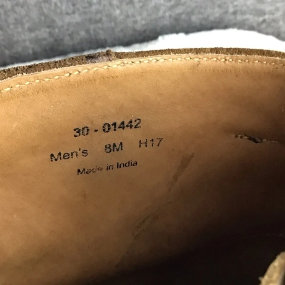 Trask Larkin Men's Water Resistant Waxed Suede Ankle‎ Boots Inside Zip Size 8M